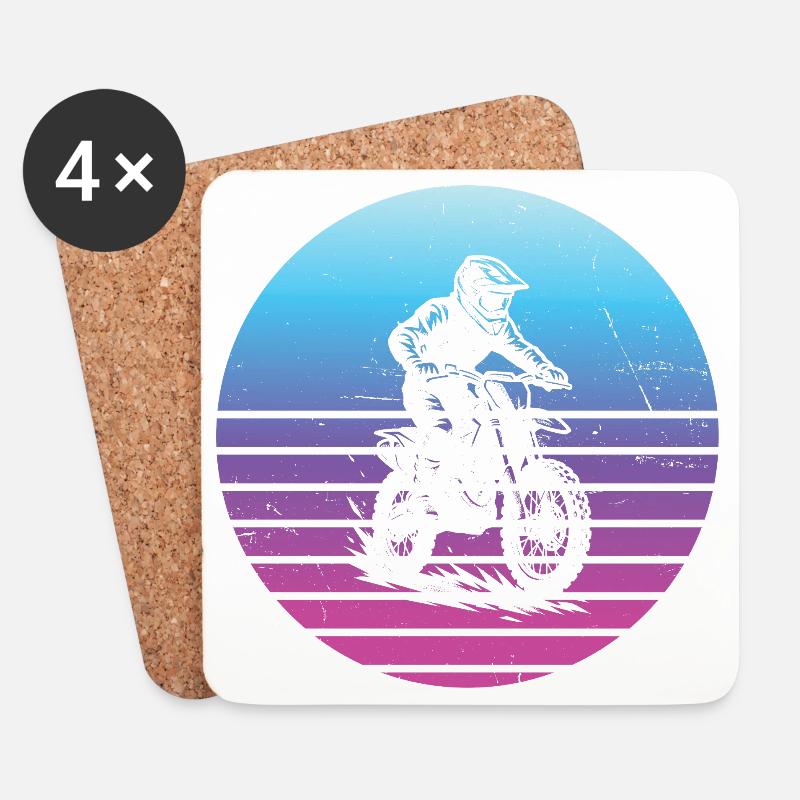 Direct Motocross Statement - Coasters (set of 4) - white