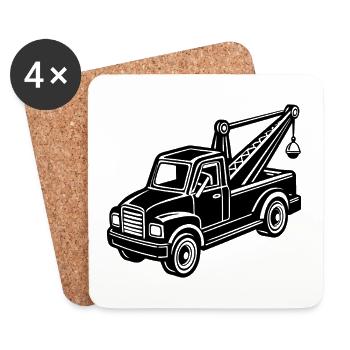 Tow truck - Coasters (set of 4) - white - Front