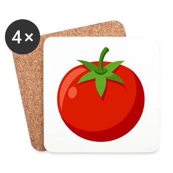 Tomate - Untersetzer (4er-Set) - Weiß - Vorne