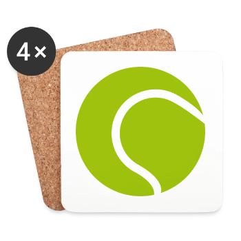 Tennis ball - Coasters (set of 4) - white - Front