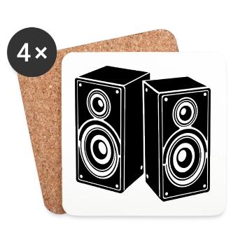 Speakers - Coasters (set of 4) - white - Front