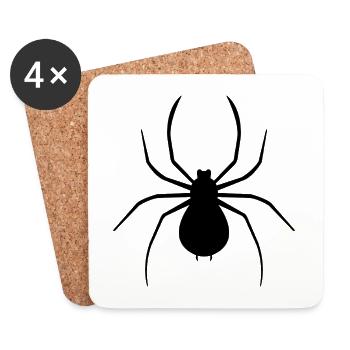 Spinne - Untersetzer (4er-Set) - Weiß - Vorne