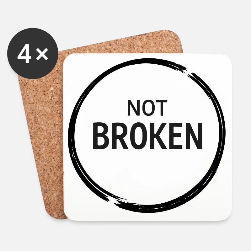 Not Broken Resilience Tee - Untersetzer (4er-Set) - Weiß