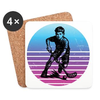 Floorball artwork for your outfit - Coasters (set of 4) - white - Front