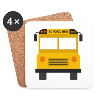 School bus front - Coasters (set of 4) - white - Front