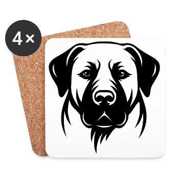 Kangal Anatolischer Schäferhund - Untersetzer (4er-Set) - Weiß - Vorne