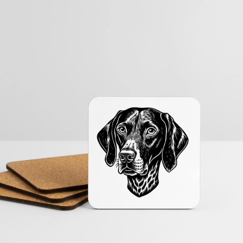 Pointer dog Coasters (set of 4)