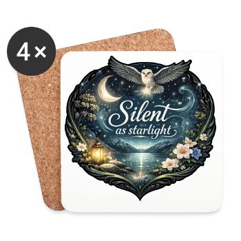 Silent as starlight - Coasters (set of 4) - white - Front