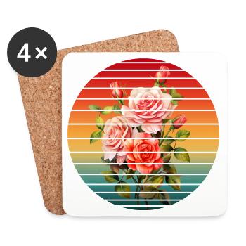 FLEUR DE PRINTEMPS VINTAGE - Dessous de verre (lot de 4) - blanc - Devant
