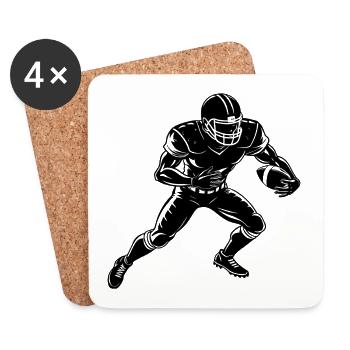 American football player - Coasters (set of 4) - white - Front