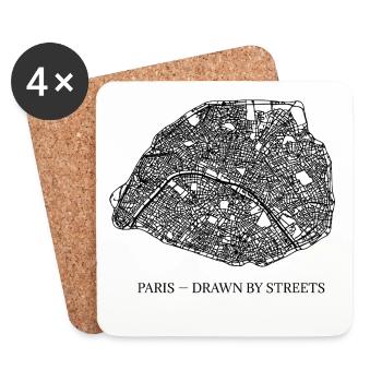 Paris - Untersetzer (4er-Set) - Weiß - Vorne