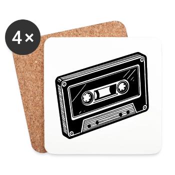 Audio cassette tape - Coasters (set of 4) - white - Front