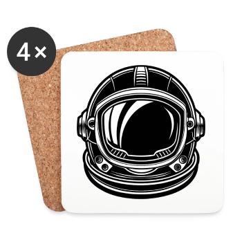 Astronautenhelm - Untersetzer (4er-Set) - Weiß - Vorne