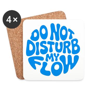 Ne dérange pas mon flux - Dessous de verre (lot de 4) - blanc - Devant