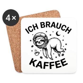 I need coffee - Coasters (set of 4) - white - Front