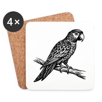 Parrot - Coasters (set of 4) - white - Front