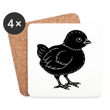 Baby chick - Coasters (set of 4) - white - Front