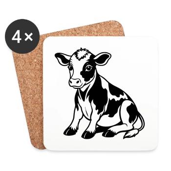 Baby cow - Coasters (set of 4) - white - Front