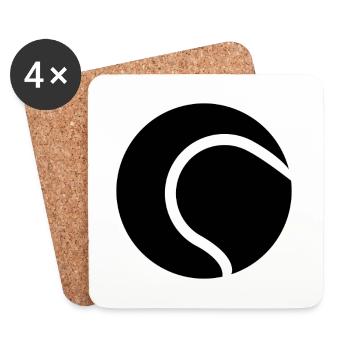 Tennis ball - Coasters (set of 4) - white - Front