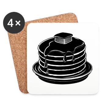 Pancakes - Coasters (set of 4) - white - Front