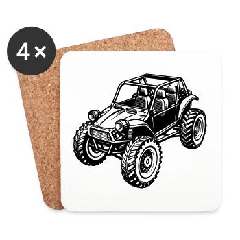 Off-road buggy - Coasters (set of 4) - white - Front