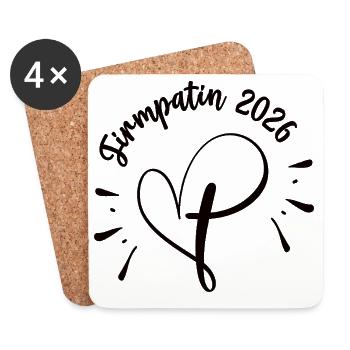 Firmpatin 2026 Firmung Godi Tante Patin Schwester - Untersetzer (4er-Set) - Weiß - Vorne