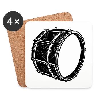 Bass drum - Coasters (set of 4) - white - Front
