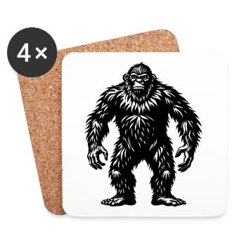 Sasquatch - Dessous de verre (lot de 4) - blanc - Devant