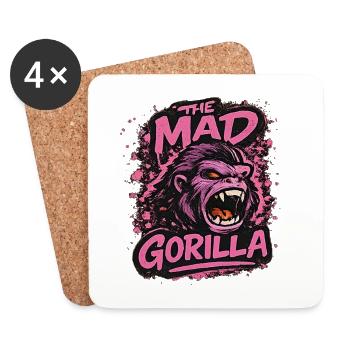 The angry gorilla - Coasters (set of 4) - white - Front