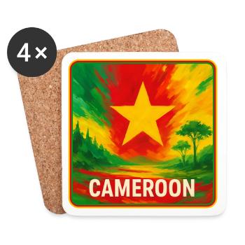 Conception de voyages au Cameroun - Dessous de verre (lot de 4) - blanc - Devant