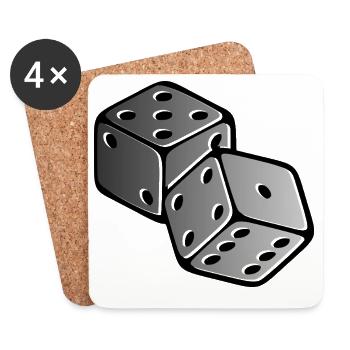 Cube - Coasters (set of 4) - white - Front
