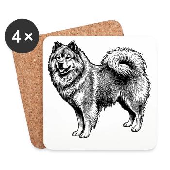 Eurasier | Good Girl - Untersetzer (4er-Set) - Weiß - Vorne