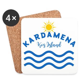 Kardamena Kos Island Sun Waves - Coasters (set of 4) - white - Front