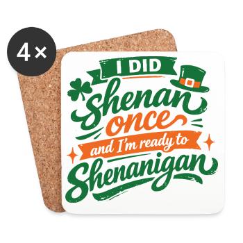 Ready vor Shenanigans | St. Patrick's Day - Untersetzer (4er-Set) - Weiß - Vorne