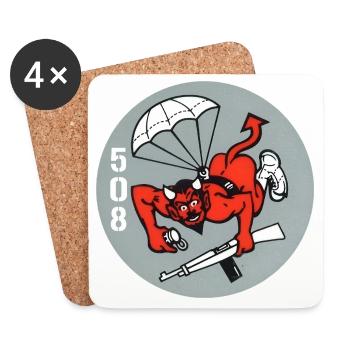 508th Airborne Division "Red Devils" from the Second - Coasters (set of 4) - white - Front