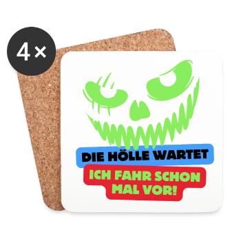 Biker - Untersetzer (4er-Set) - Weiß - Vorne