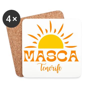 MASCA Tenerife Lever du soleil - Dessous de verre (lot de 4) - blanc - Devant