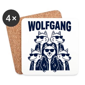 Funny Wolfgang Bande Pun - Coasters (set of 4) - white - Front