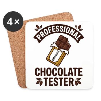 Chocolate Bar Chocolate Bar Baking - Coasters (set of 4) - white - Front