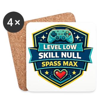 Level Low Skill Zero Fun Max - Coasters (set of 4) - white - Front