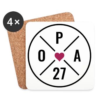 Opa 2027 - Untersetzer (4er-Set) - Weiß - Vorne