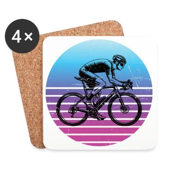 Gift idea for a road bike with road bike - Coasters (set of 4) - white - Front