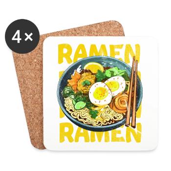 ramen - Coasters (set of 4) - white - Front