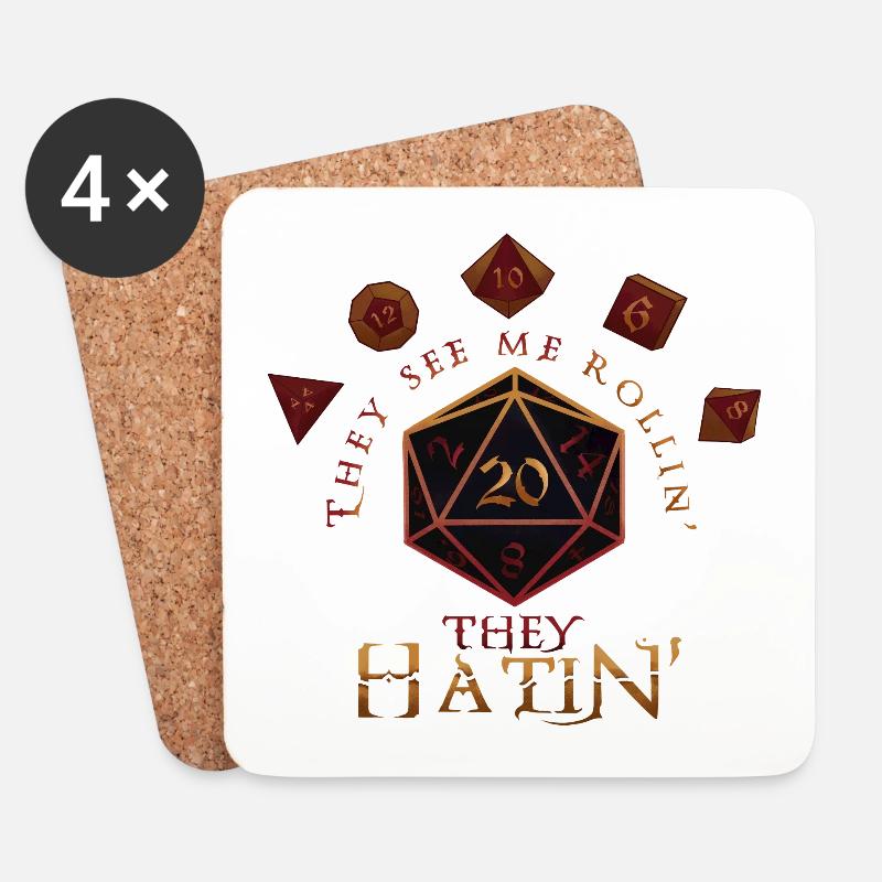 See me Rollin' and Hatin' ! - Coasters (set of 4) - white