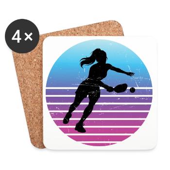 Pickleball Match Idea for Pickleball Player Fans - Coasters (set of 4) - white - Front