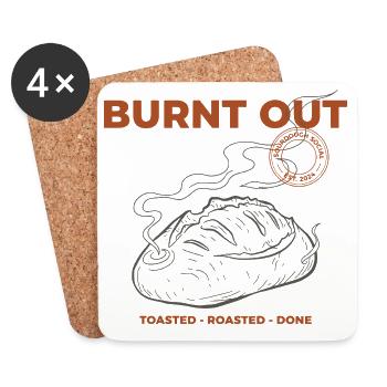 Sauerteigbrot-Backen Burnout Bäcker-Ära - Untersetzer (4er-Set) - Weiß - Vorne