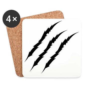 claw - Coasters (set of 4) - white - Front
