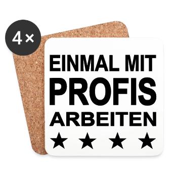 Arbeiten - Untersetzer (4er-Set) - Weiß - Vorne