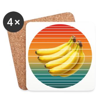 VINTAGE BANANA - Coasters (set of 4) - white - Front
