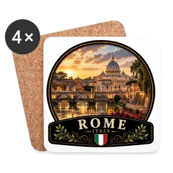 Italien Urlaub Altstadt Mediterran Urlaub Kanal - Untersetzer (4er-Set) - Weiß - Vorne